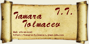 Tamara Tolmačev vizit kartica